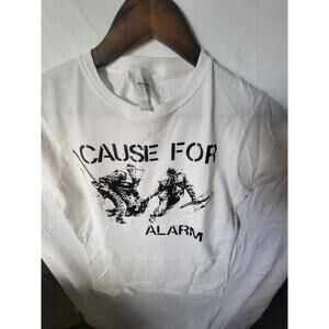 Cause for Alarm   band  t shirt size Ladies  xl white